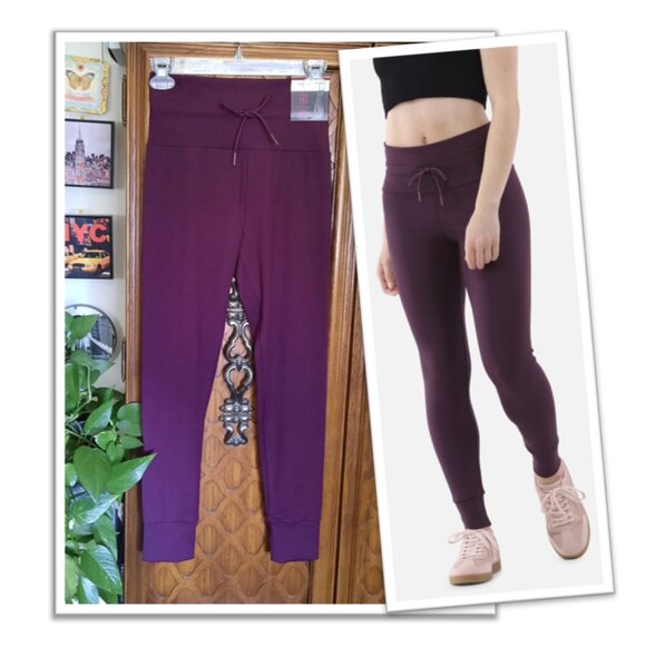 NO BOUNDARIES Tie-Waist Cuffed Leggings - Plum/Purple, Size S, NWT! - Picture 15 of 16
